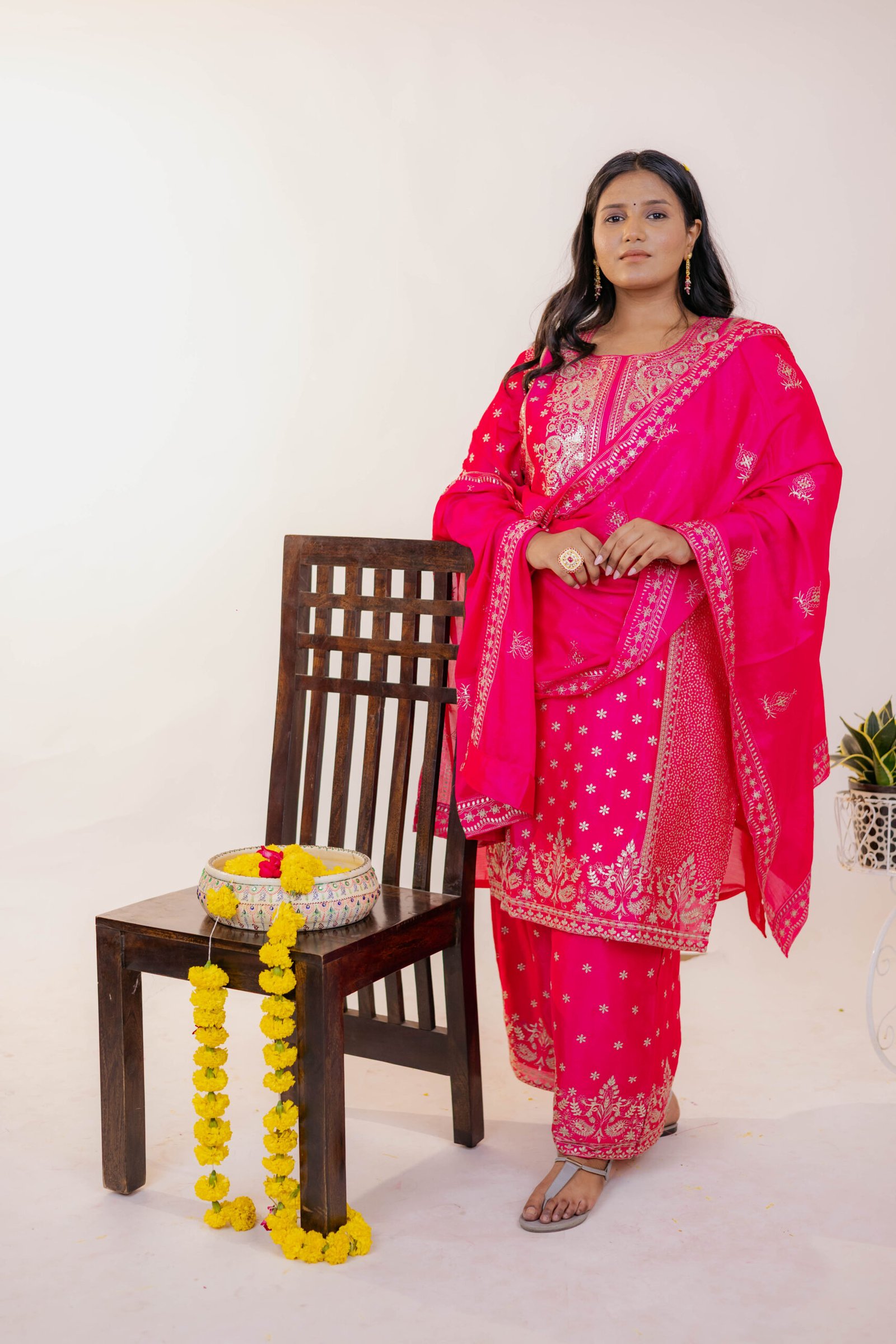 Rani Pink Designer Plazo Set